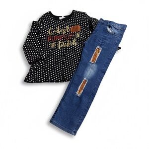 Honeydew Intimates Polka Dot and Denim Kids Set